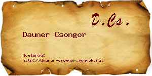 Dauner Csongor névjegykártya