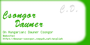 csongor dauner business card
